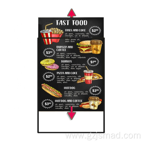 Tempered Glass Panel Menu Light Box